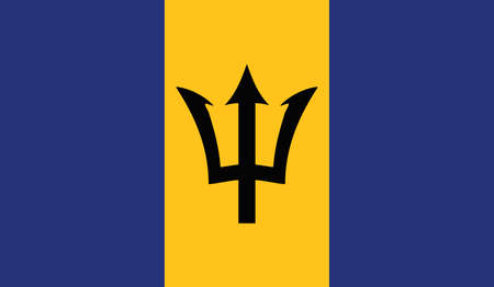 Barbados flag, vectorのイラスト素材