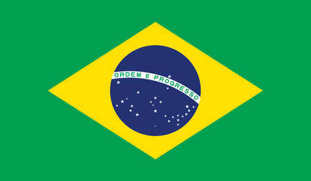 Brazil flag, vectorのイラスト素材