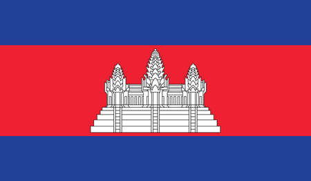 Cambodia flag, vectorのイラスト素材