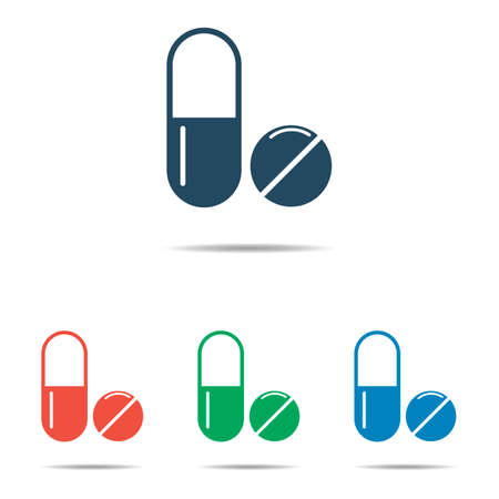 Medicine icon - simple flat design, vectorのイラスト素材