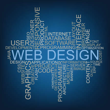 Web Design tag cloudのイラスト素材