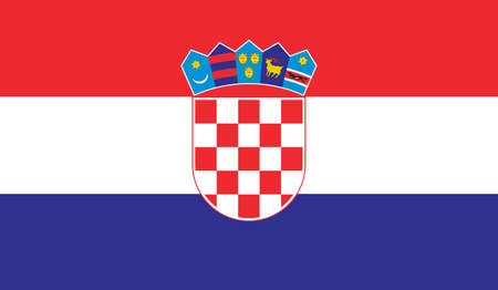 Croatia flag, vectorのイラスト素材