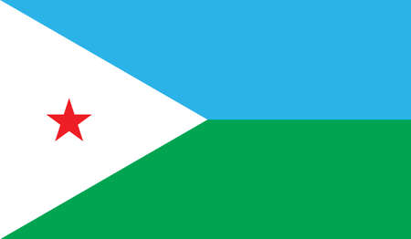 Djibouti flag, vectorのイラスト素材