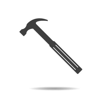 Hammer icon simple flat design.のイラスト素材