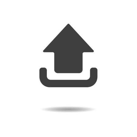 Upload icon simple flat design.のイラスト素材
