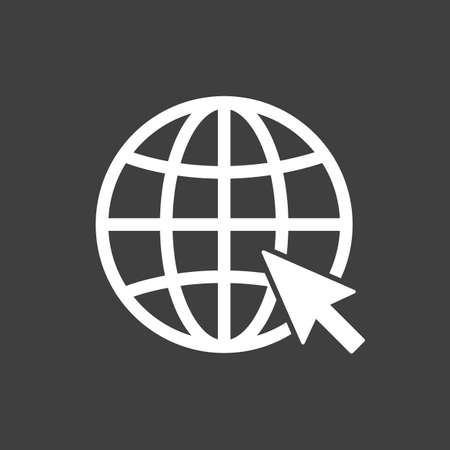 Internet icon simple flat design.のイラスト素材