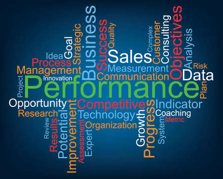 Performance word cloud concept.のイラスト素材