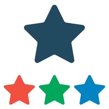 Star icon set - simple flat design isolated on white background, vector.のイラスト素材