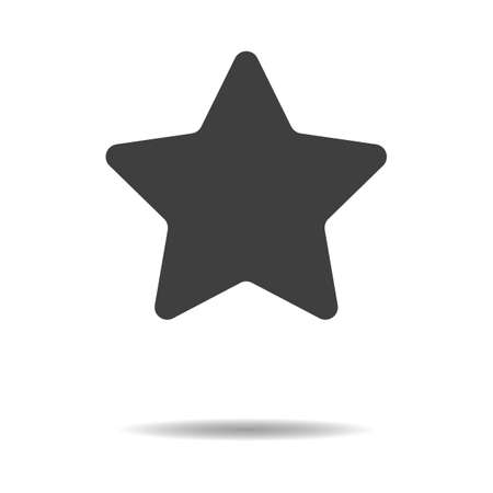 Star icon - simple flat design isolated on white background, vectorのイラスト素材