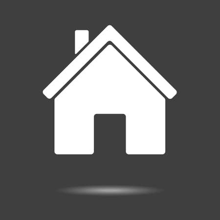Home icon - simple flat design isolated on grey background, vectorのイラスト素材