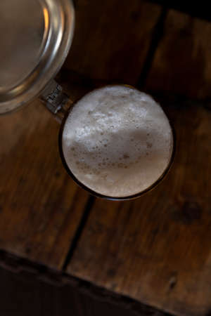 Traditional German beer stein with a silver lidの写真素材
