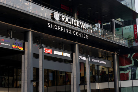 Belgrade, Serbia - November 02, 2020: Shopping center Rajiceva in Knez Mihailova street, main...