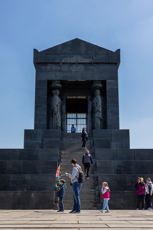 Belgrade, Serbia - April 24, 2021: Monument to the Unknown Hero at the top of the Avala mountain near Belgrade, Serbiaのeditorial素材