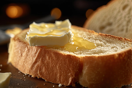 Bread with butter on it. Ai generative imageの素材