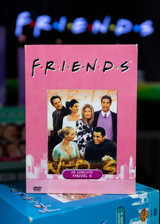 Belgrade, Serbia - OCTOBER 30, 2023: Friends tv show DVD box sets. An American comedy television...