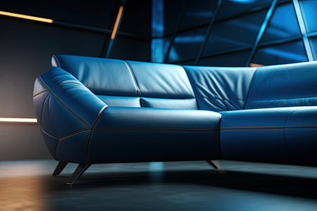 Modern sofa design. Closeup shot. Ai Generative imageの素材