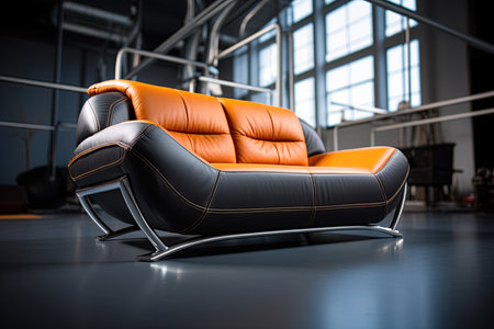 Modern sofa design. Closeup shot. Ai Generative imageの素材