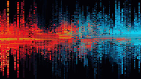 Video image distortion glitch effect. Background, texture design. Ai Generativeの素材