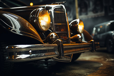 Old timer car. Classic car. Ai Generative imageの素材