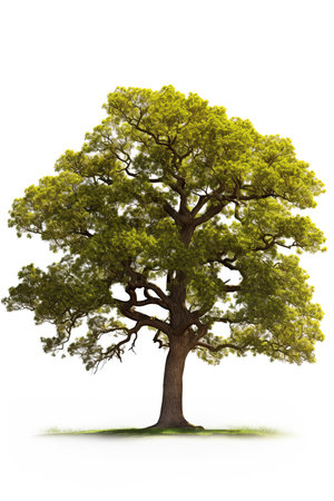 Tree isolated on white background. Ai Generative imageの素材