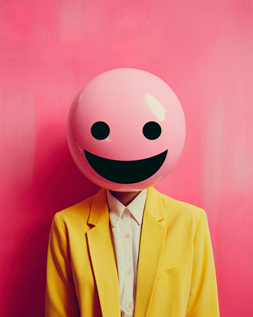 Man with smiling face posing. Ai Generative imageの素材