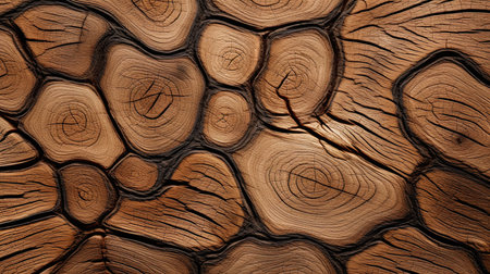Wooden texture. Microscopic view of wood surface. Abstract background design. Ai Generative illustrationの素材
