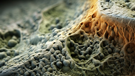 Mold microscopic texture. Natural mold background macro shot. Ai Generative illustrationの素材