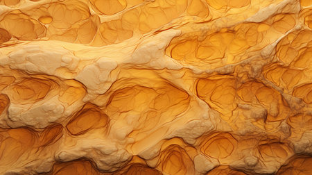 Amber texture in detail. Fossilized tree resin abstract background. Baltic amber mineral. Microscopic view. Ai Generativeの素材