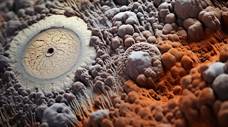 Mold microscopic texture. Natural mold background macro shot. Ai Generative illustrationの素材