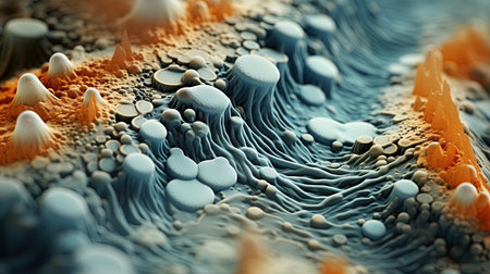 Mold microscopic texture. Natural mold background macro shot. Ai Generative illustrationの素材
