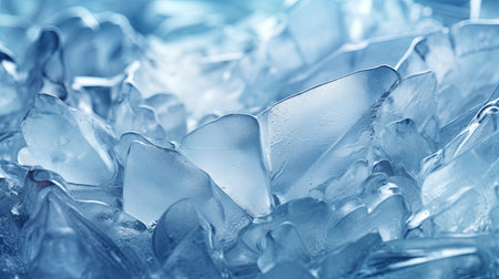 Ice texture background. Macro shot. Ai Generativeの素材
