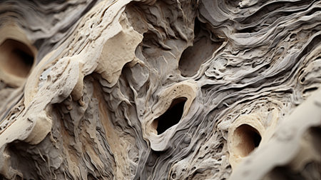 Fossilized fuel texture background. Microscopic view. Ai Generative illustrationの素材