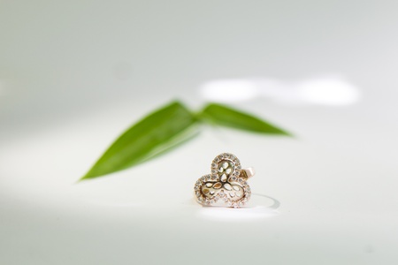 Golden engagement ring