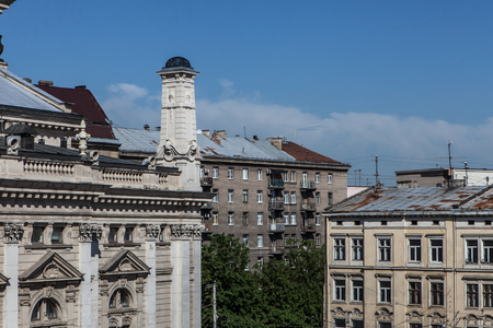 Lviv opera house landmark architecture design elementsの写真素材