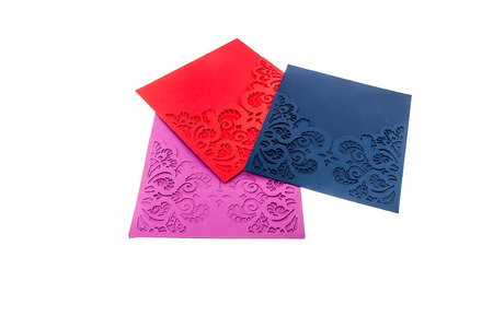 Handcrafted holidat gift card cut out of multicolor designer paper