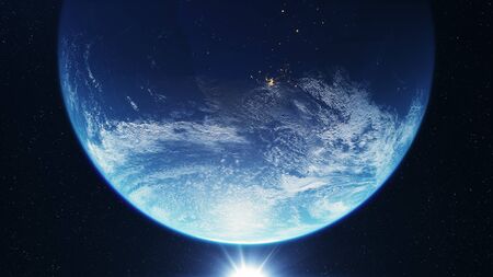 Earth and south pole from space