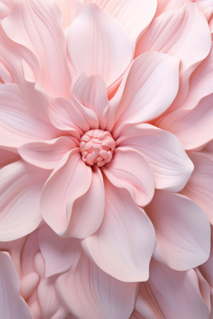 Close up of pink dahlia flower petals, natural background. Generative AIの素材