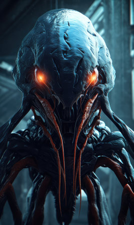 Alien in space, Ai generatedの素材