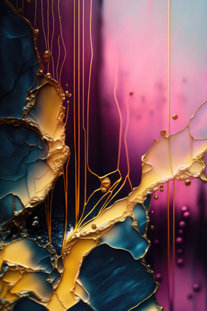 abstract background with color blots and brush strokes of oil paint Abstract fluid texture background, ai generatedの素材