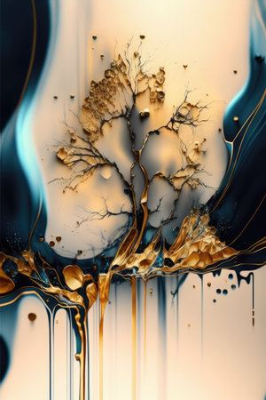 3D illustration of abstract fluid art background for creative design looks like oil painting Abstract fluid texture background, ai generatedの素材