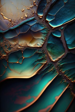 Macro closeup of fractal flower, digital artwork for creative graphic design Ai generatedの素材