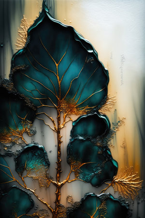 Abstract art background. Computer generated 3D photo rendering. Decorative ornament. Ai generatedの素材