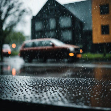 cars in the rainの素材