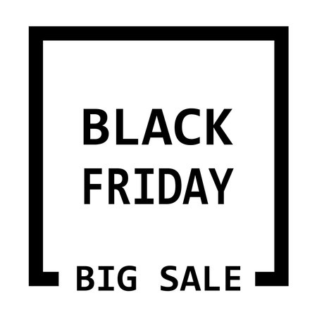 Black Friday, background for Black Friday. Black text on white backgroundのイラスト素材