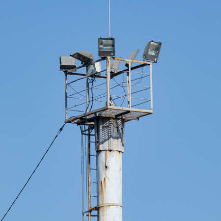 View of the Observation Deck, Searchlights, A Lightning Rod and A Lifting Ladder