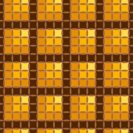 Seamless, Vector Abstract Gradient Image of Orange-Hued Squares and Dark-Colored Lattices. Application in Design and Textiles Possibleのイラスト素材