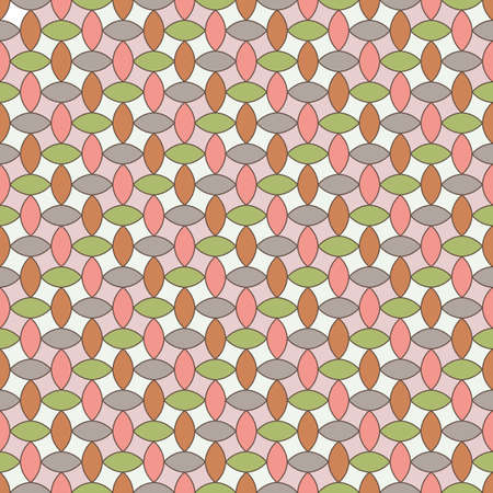 Seamless, Vector Image of Stylized Ovals and Squares in Light Pink Tones. Possible Applications in Design and Textilesのイラスト素材