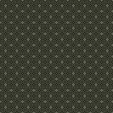 Seamless, Vector Image of a Peculiar White Grid On a Dark Background. Possible Applications in Design and Textilesのイラスト素材