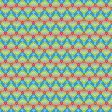 Seamless, Vector Stylized Image of Zig-Zag Stripes Forming a Repeating Pattern in Muted Green-Blue Tones. Possible Applications in Design and Textilesのイラスト素材