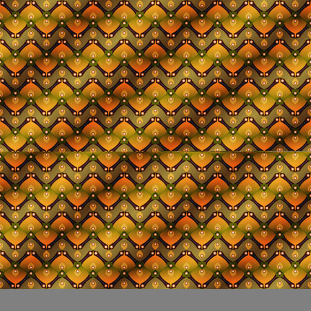 Seamless, Vector Image of Stylized Zig-Zag Stripes Forming a Repeating Pattern in A Brown-Green Gradient. Possible Applications in Design and Textilesのイラスト素材